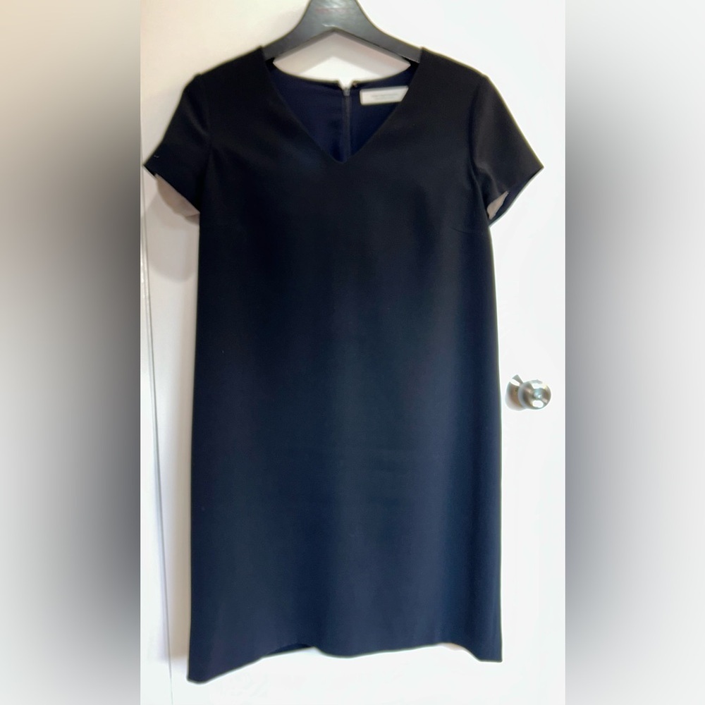 Elegant Navy Short Sleeve Dress